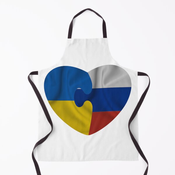 Item preview, Love Ukraine and Russia, puzzle heart designed and sold by Ksmith-Style.