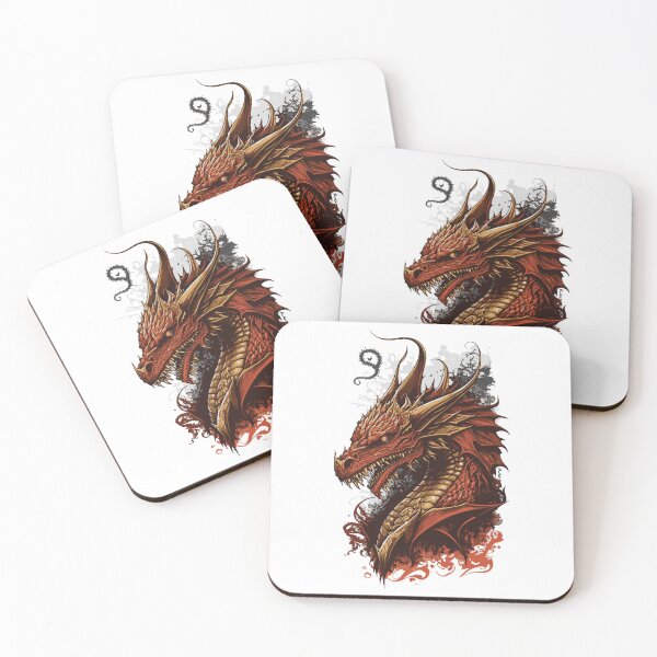 Aperçu de l'œuvre Conception de dragon rouge ardent pour les amateurs de dragon créée et vendue par Barkerbg001.