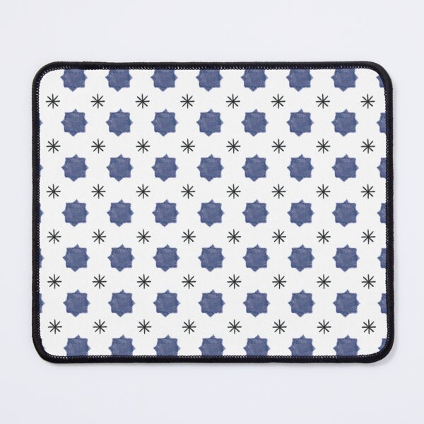 Item preview, Blue Alhambra tile on ecru background designed and sold by cezidesign.