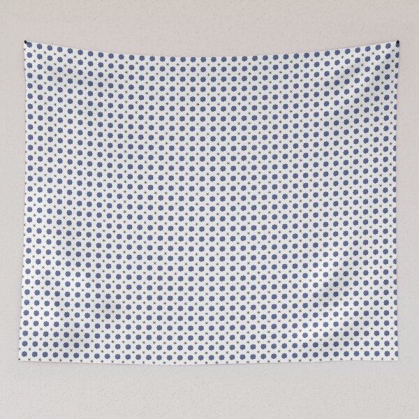 Item preview, Blue Alhambra tile on ecru background designed and sold by cezidesign.