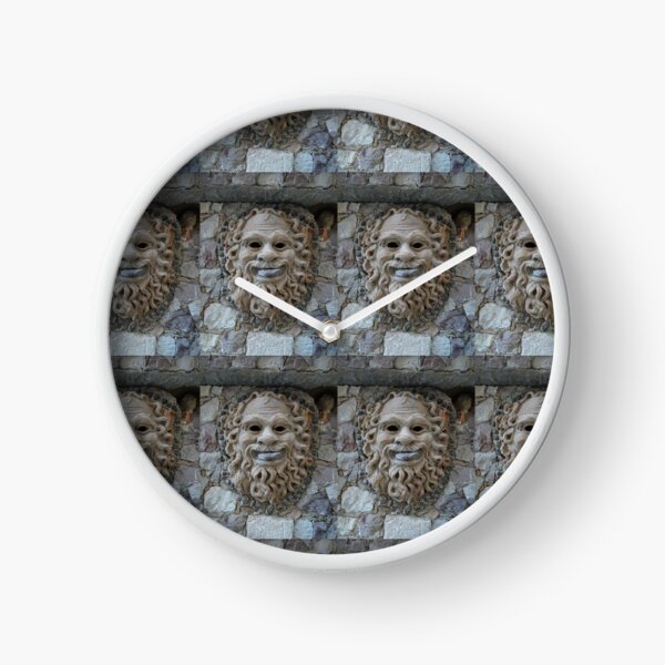 Bearded Face: Sicilian Street Detail 1 Clock