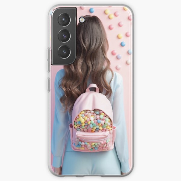 Woman with Candy Backpack Samsung Galaxy Soft Case