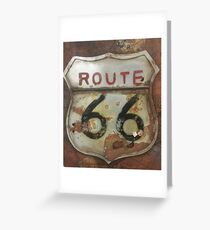Route 66 on tin Greeting Card