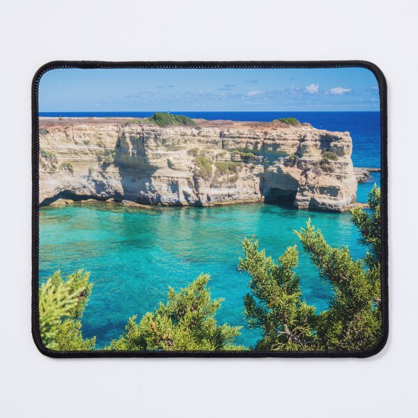 Item preview, Turquoise Sea, Cliffs and Green Trees. Puglia, Italy designed and sold by salarkoshop.