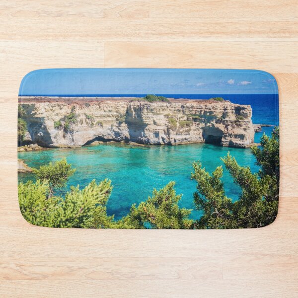 Item preview, Turquoise Sea, Cliffs and Green Trees. Puglia, Italy designed and sold by salarkoshop.