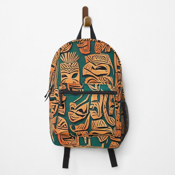 Item preview, Totem Pattern Painting. Tropical Hawaiian Theme Throw Pillow designed and sold by Sowari-Pillows.