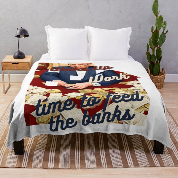 Item preview, Wake up, work, time to feed the banks designed and sold by Mitrodoros.