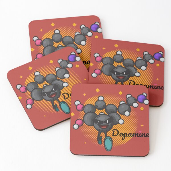 Item preview,  Dopamine chemical structure, neurotransmitter in the brain, feel-good molecule for satisfaction and pleasure designed and sold by thurakitdew.