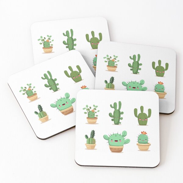Item preview, Happy Cactus plants with faces sticker pack designed and sold by Branjos.
