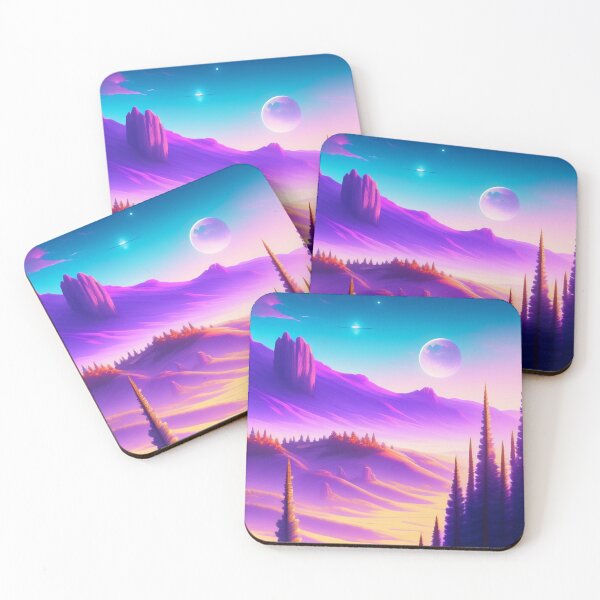 Item preview, Beautiful Purple Fantasy Dream Cosmic Landscape AI Art designed and sold by unusualillusion.