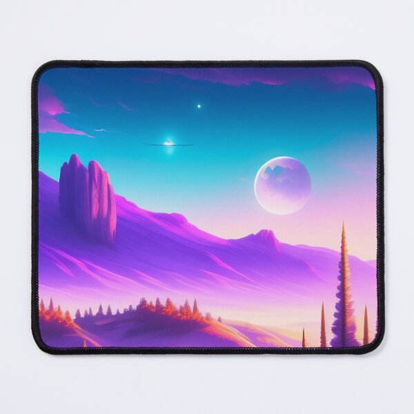 Item preview, Beautiful Purple Fantasy Dream Cosmic Landscape AI Art designed and sold by unusualillusion.