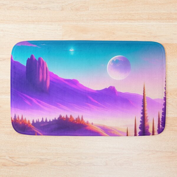 Item preview, Beautiful Purple Fantasy Dream Cosmic Landscape AI Art designed and sold by unusualillusion.