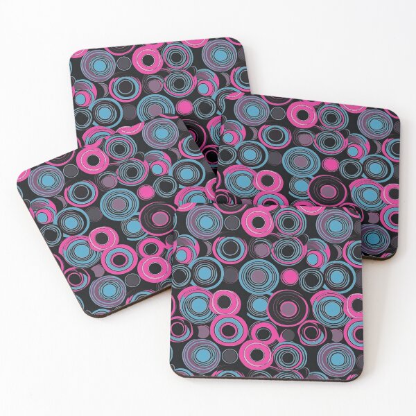 Item preview, Concentric Circular design pattern Magenta Baby Blue Clothing  designed and sold by iPaint Airbrush Studio.