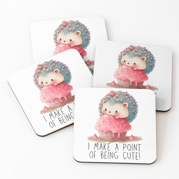 Item preview, Hedgehog: I Make A Point of Being Cute designed and sold by BirdandPoppy.
