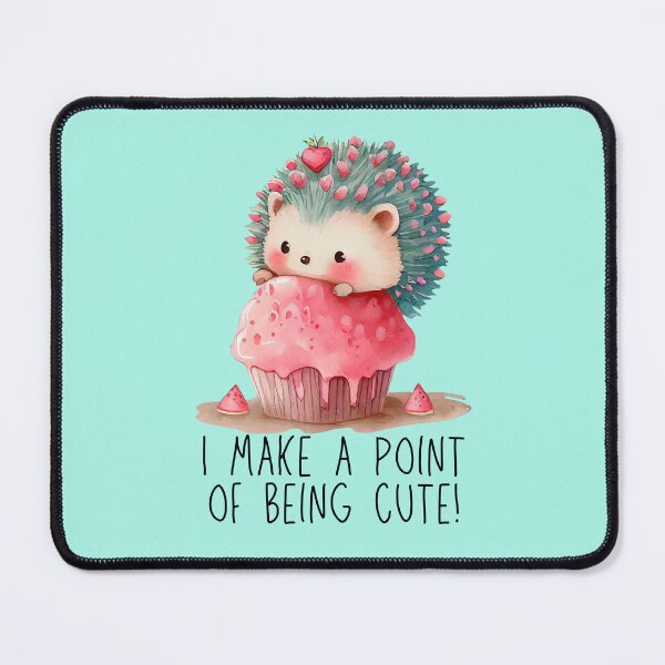 Item preview, Hedgehog: I Make A Point of Being Cute designed and sold by BirdandPoppy.