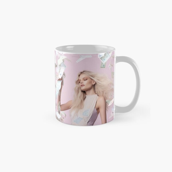 Blonde Woman Money Classic Mug