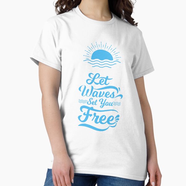 Waves Typography Classic T-Shirt