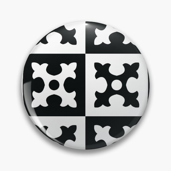 Item preview, Black & White Floral Tile Pattern designed and sold by HCB1.