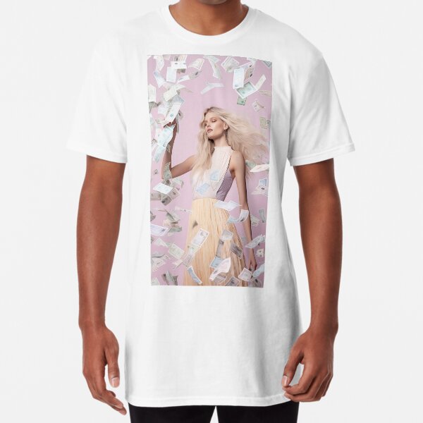 Blonde Woman Money Long T-Shirt