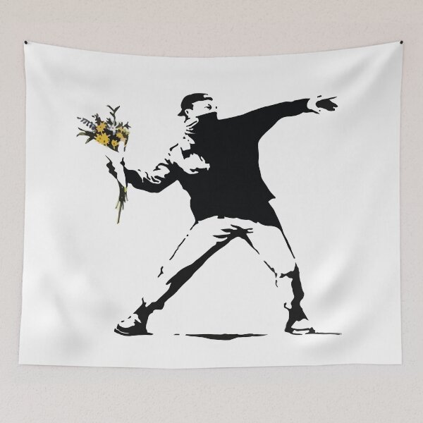 Item preview, Banksy Flower Thrower designed and sold by The Crackerdale Emporium.