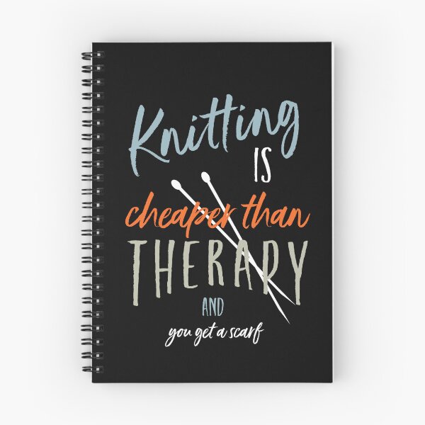 Item preview, Knitting is Cheaper than Therapy and You Get a Scarf designed and sold by whyitsme.