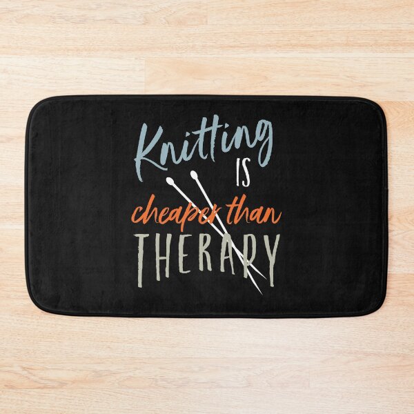 Item preview, Knitting is Cheaper than Therapy designed and sold by whyitsme.