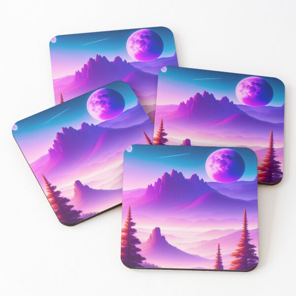 Item preview, Beautiful Purple Fantasy Dream Cosmic Landscape AI Art designed and sold by unusualillusion.