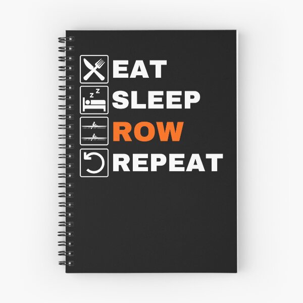 Item preview, Eat Sleep Row Repeat, Orange, Erg Rowing Crew, Rowing Oar, Row Crew designed and sold by Cryptohaven.