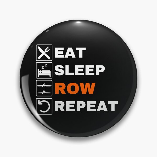 Item preview, Eat Sleep Row Repeat, Orange, Erg Rowing Crew, Rowing Oar, Row Crew designed and sold by Cryptohaven.
