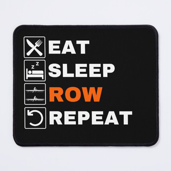 Item preview, Eat Sleep Row Repeat, Orange, Erg Rowing Crew, Rowing Oar, Row Crew designed and sold by Cryptohaven.