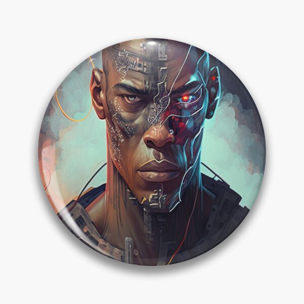 Item preview, futuristic cyber guy designed and sold by carpenterblaise.