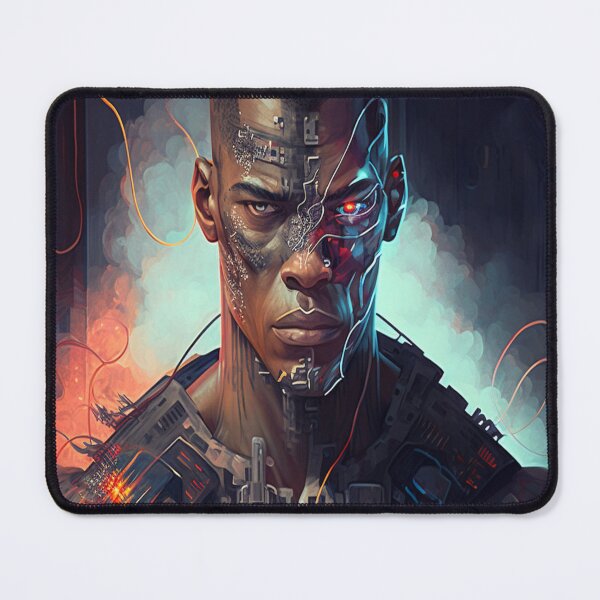 Item preview, futuristic cyber guy designed and sold by carpenterblaise.