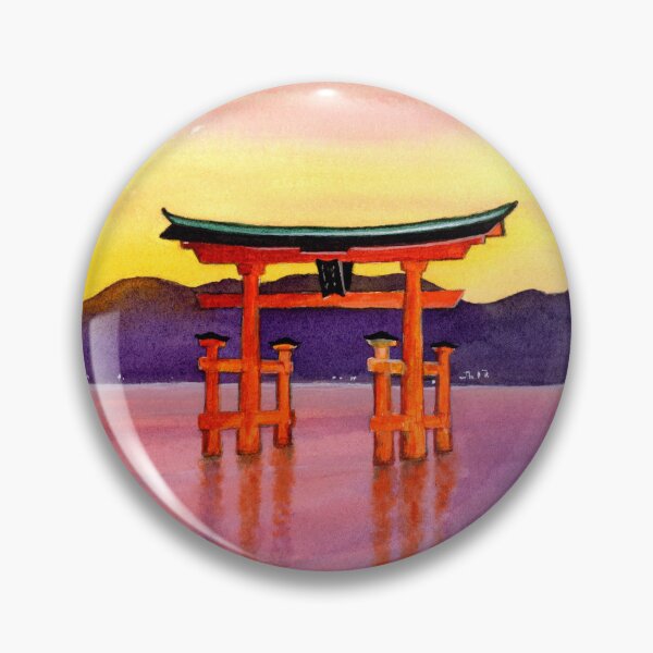 Item preview, Itsukushima Torii Gate watercolor painting designed and sold by Antigone Damigou.