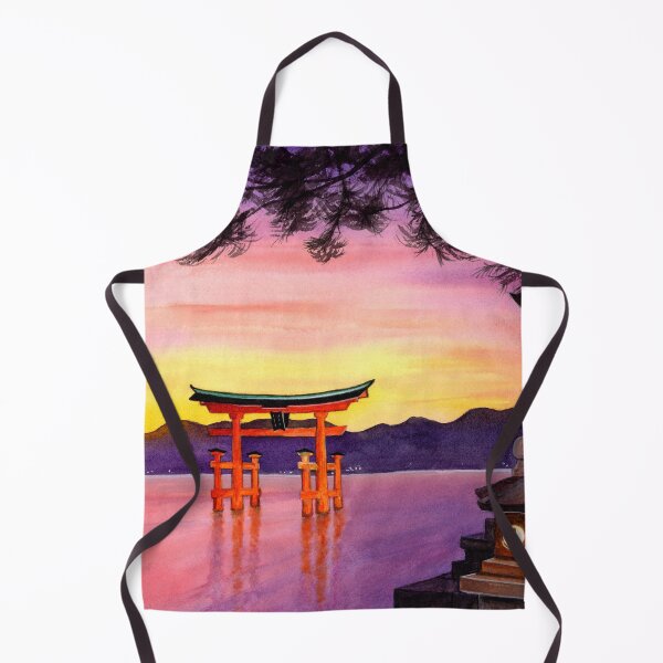 Item preview, Itsukushima Torii Gate watercolor painting designed and sold by Antigone Damigou.