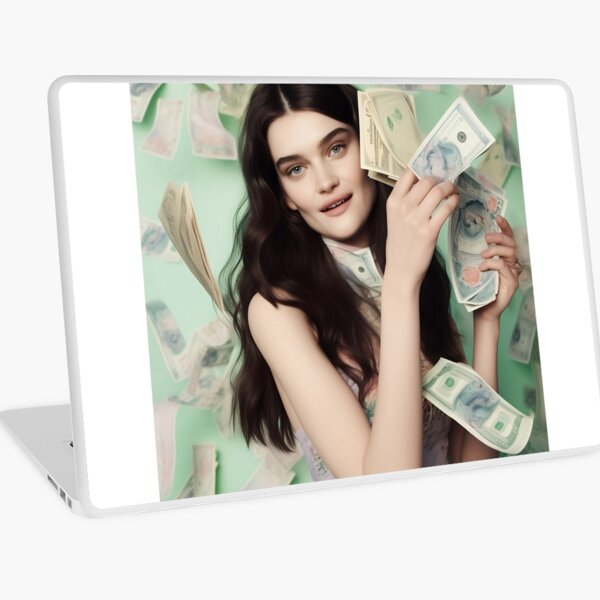 Woman Money Laptop Skin