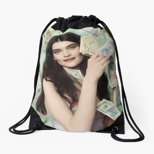 Woman Money  Drawstring Bag