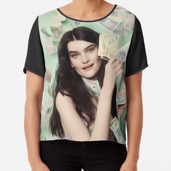 Woman Money Chiffon Top