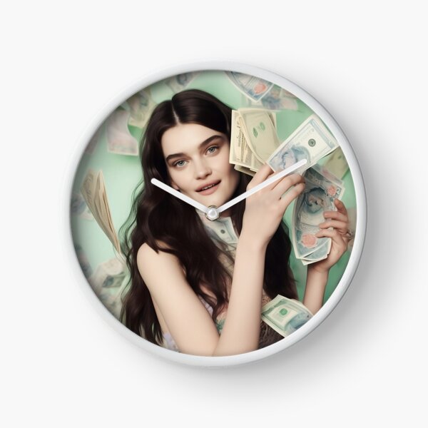 Woman Money Clock