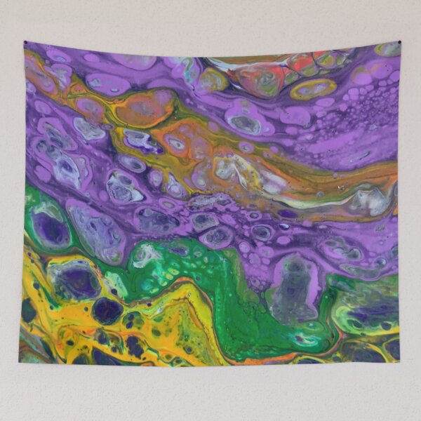 Item preview, Colorful abstract fluid paint  designed and sold by baksuart.