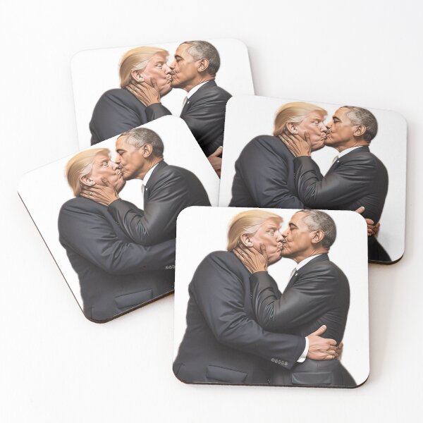 Item preview, Obama kissing trump  designed and sold by SpiceupStudios.