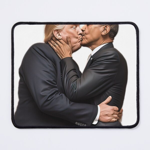 Item preview, Obama kissing trump designed and sold by SpiceupStudios.