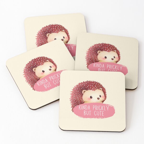 Item preview, Hedgehog "Kinda Prickly But Cute" designed and sold by BirdandPoppy.