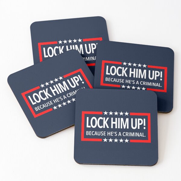 Item preview, Lock Him Up! Because He is a criminal. (on blue) designed and sold by Thelittlelord.