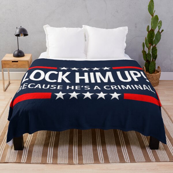 Item preview, Lock Him Up! Because He is a criminal. (on blue) designed and sold by Thelittlelord.