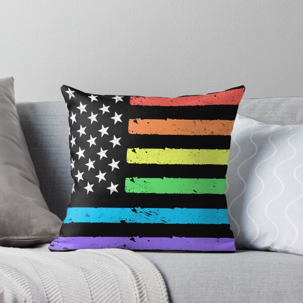 Item preview, Gay Pride Rainbow American Flag | LGBT 4th of July | LGBTQ Progress Flag designed and sold by YikesForever.