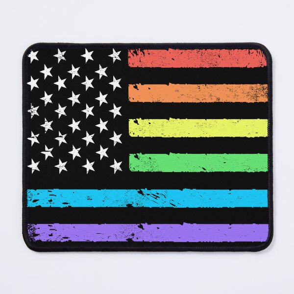 Item preview, Gay Pride Rainbow American Flag | LGBT 4th of July | LGBTQ Progress Flag designed and sold by YikesForever.