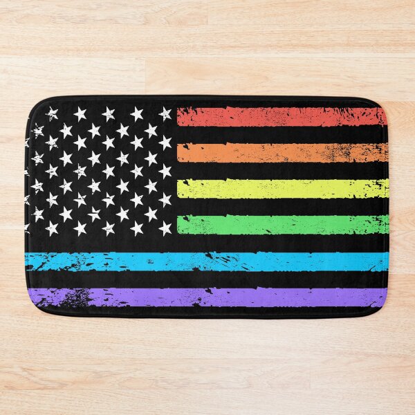 Item preview, Gay Pride Rainbow American Flag | LGBT 4th of July | LGBTQ Progress Flag designed and sold by YikesForever.