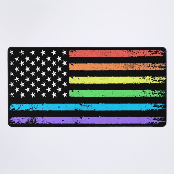 Item preview, Gay Pride Rainbow American Flag | LGBT 4th of July | LGBTQ Progress Flag designed and sold by YikesForever.