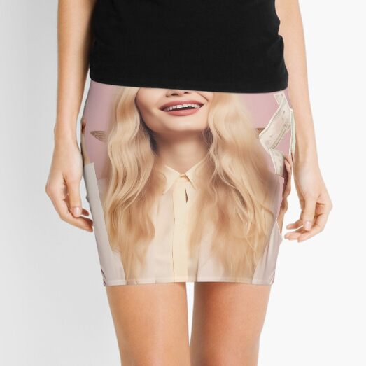 Blonde Woman Money  Mini Skirt