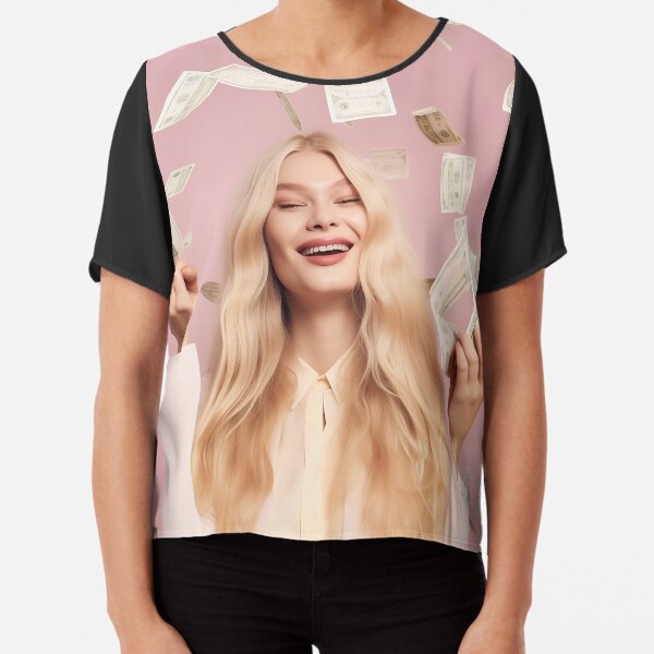 Blonde Woman Money Chiffon Top